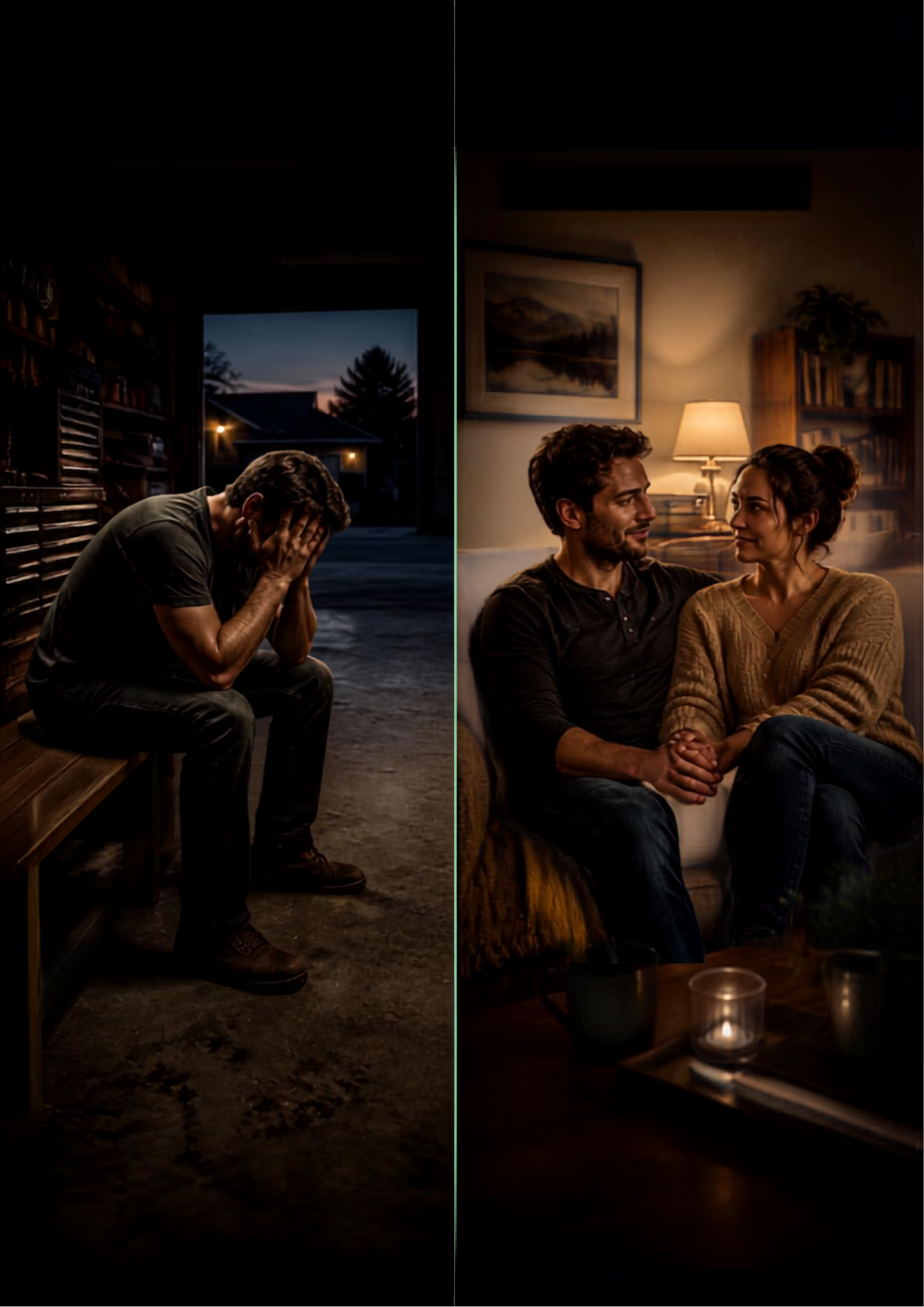 After-work wall reality — relationship friction induced to restored connection